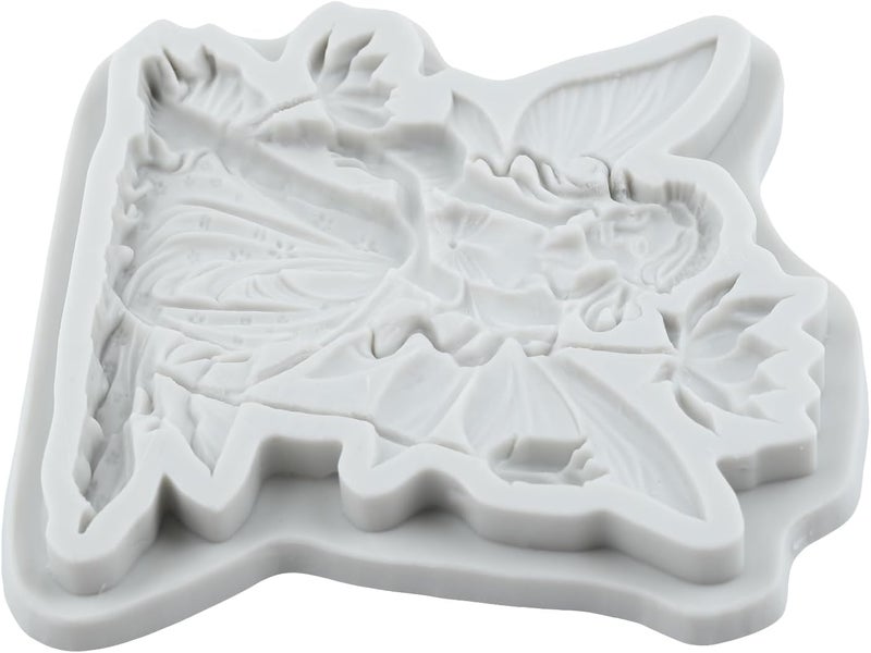 TAOXIBEI Lotus Fairy Silicone Molds Fairy Polymer Clay Mold Forest Elf Resin Mold for DIY Crafts Epoxy Resin Casting Air Dry Polymer Clay Plaster Jewelry Making - Image 5